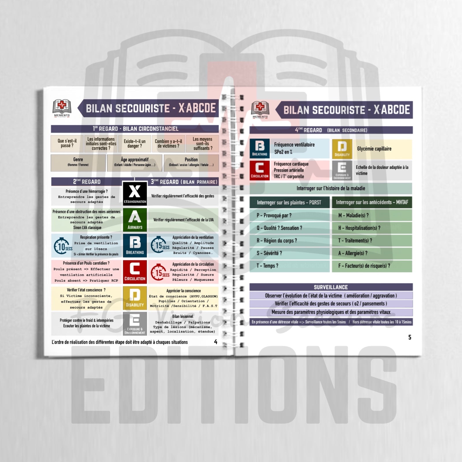 Memento SSUAP - Secours & soins d’urgence aux personnes (frais de port inclus)